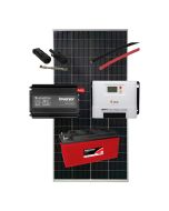 Kit Energia Solar Internet Starlink Rural 340W Uso 12h/dia