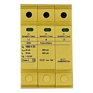 DPS Fotovoltaico Embrastec 1000VDC 45KA Protetor De Surtos