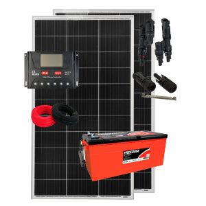 Kit Solar Motorhome 320W 12V com Bateria Freedom DF 2500 165Ah