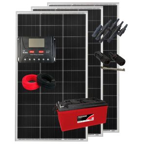 Kit Solar Motorhome - Kombi 480W 12V (3 Placas 160W) com Bateria