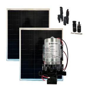 Kit Bombeamento Solar Shurflo 2088 12V com 2 Placas Solares 100W